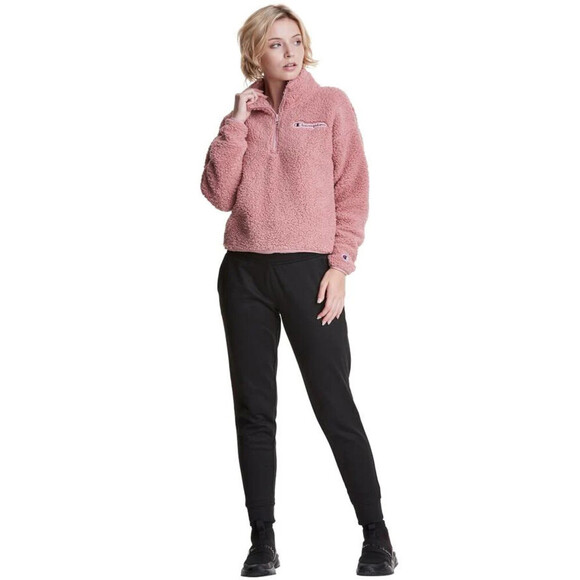 Champion Women’s Cozy Sweatshirts High Pile Quarter Zip In Dusty Pink Size M - Picture 9 of 10